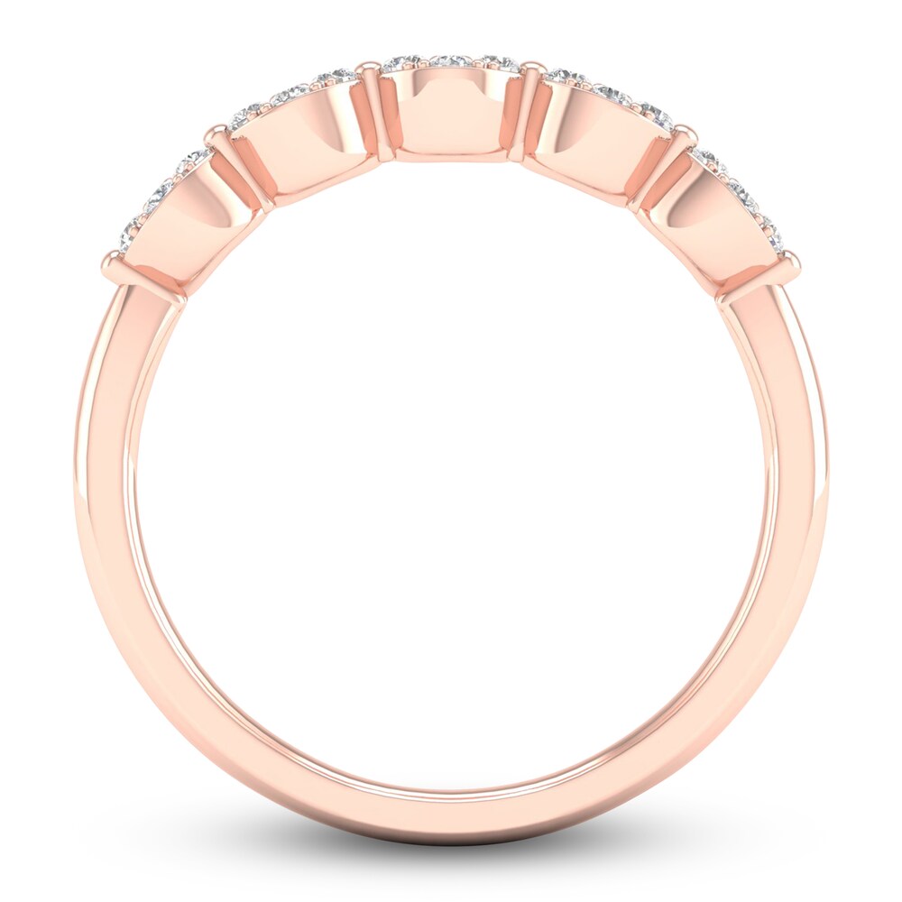 Diamond Wedding Band 1/6 ct tw Round 14K Rose Gold MLt5WYC5