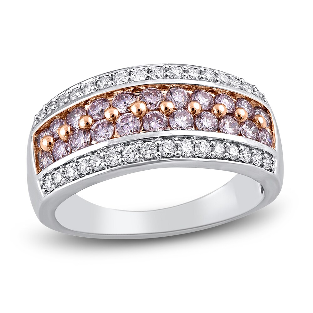 Diamond Anniversary Band 1 ct tw Round 14K Two-Tone Gold MSXGJCh8 [MSXGJCh8]