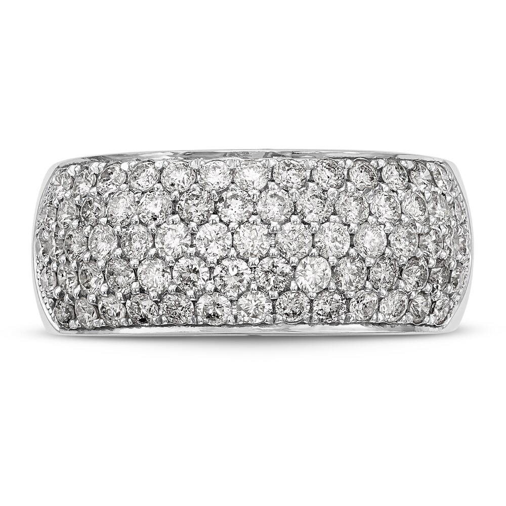 Diamond Pave Band 1-5/8 ct tw Round 14K White Gold MV4YlbxL