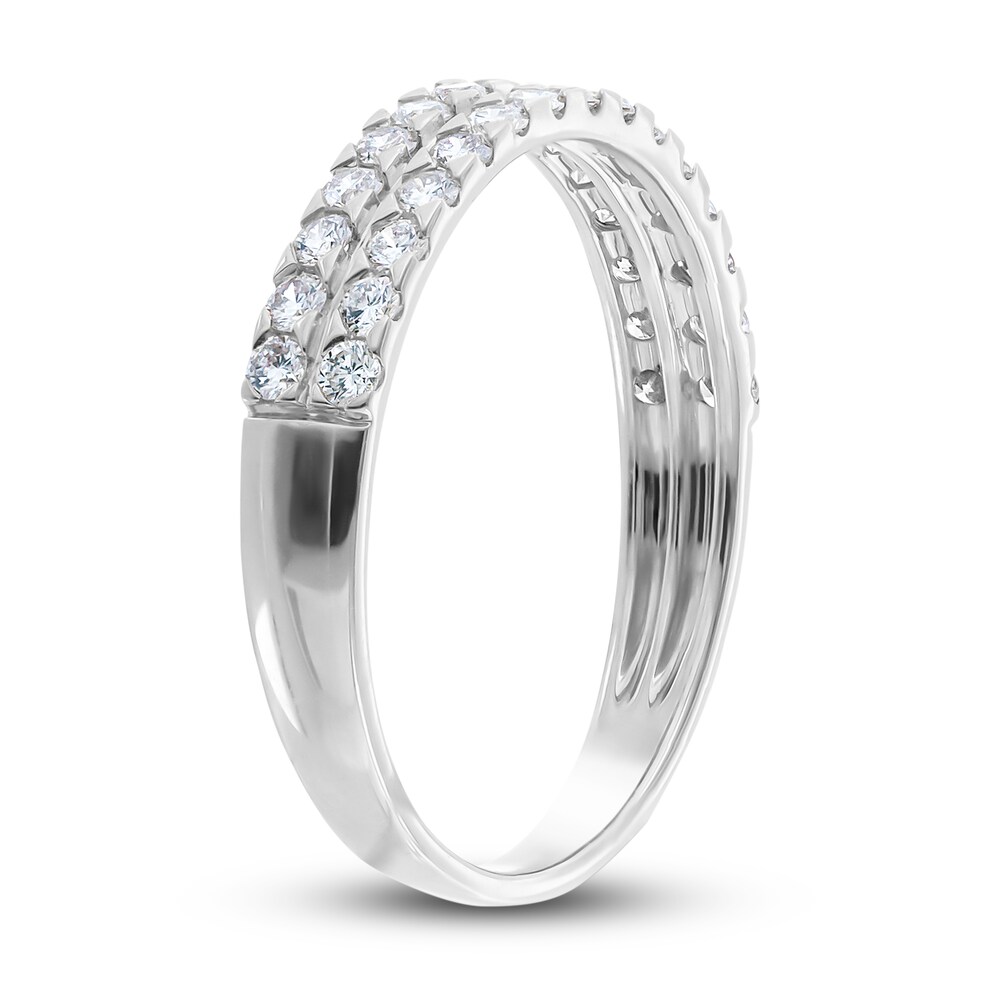 Diamond Anniversary Ring 1/2 ct tw Round 14K White Gold MkPImzyP