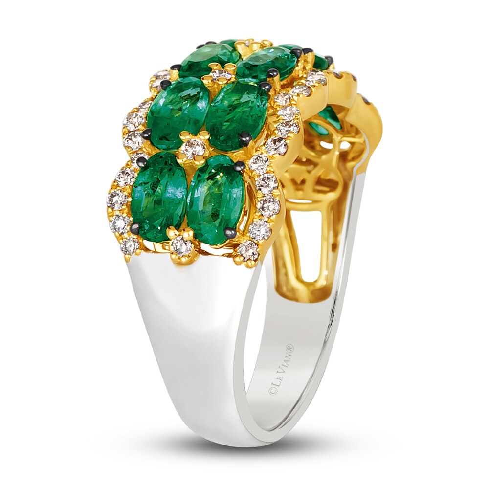 Le Vian Natural Emerald Ring 1/3 ct tw Diamonds Platinum/14K Two-Tone Gold MwhJoOFE