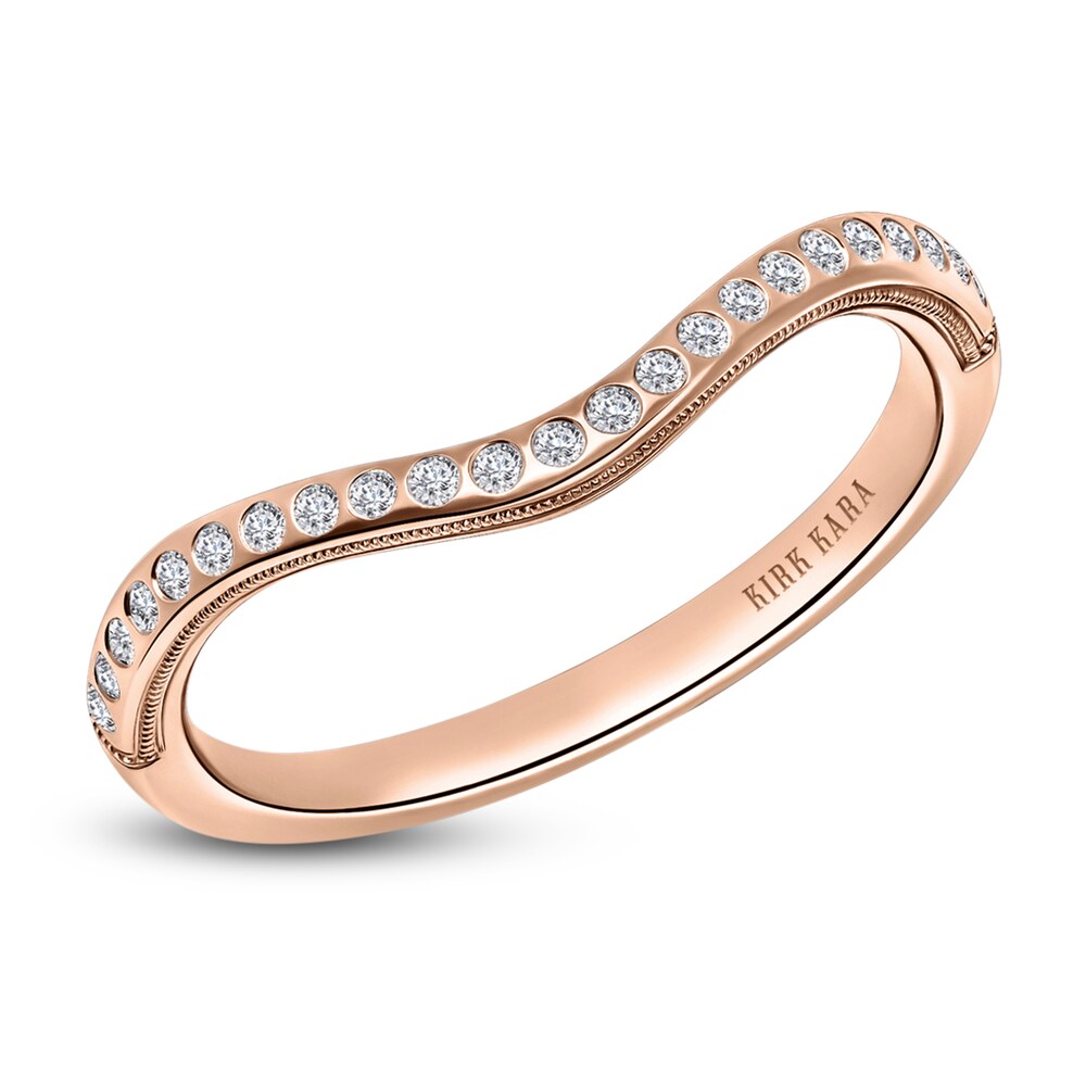 Kirk Kara Diamond Contour Wedding Band 1/10 ct tw Round 14K Rose Gold N4PUV24O