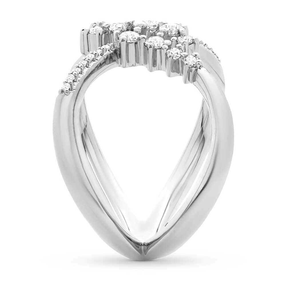 Scattered Diamond Ring 1/2 carat tw 14K White Gold N5sG37UX