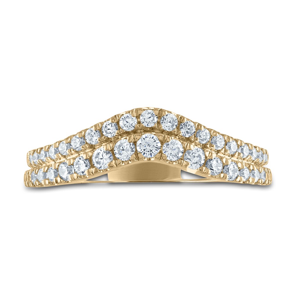 Diamond Contour Anniversary Band 1/2 ct tw Round 14K Yellow Gold NDVu6SQ7