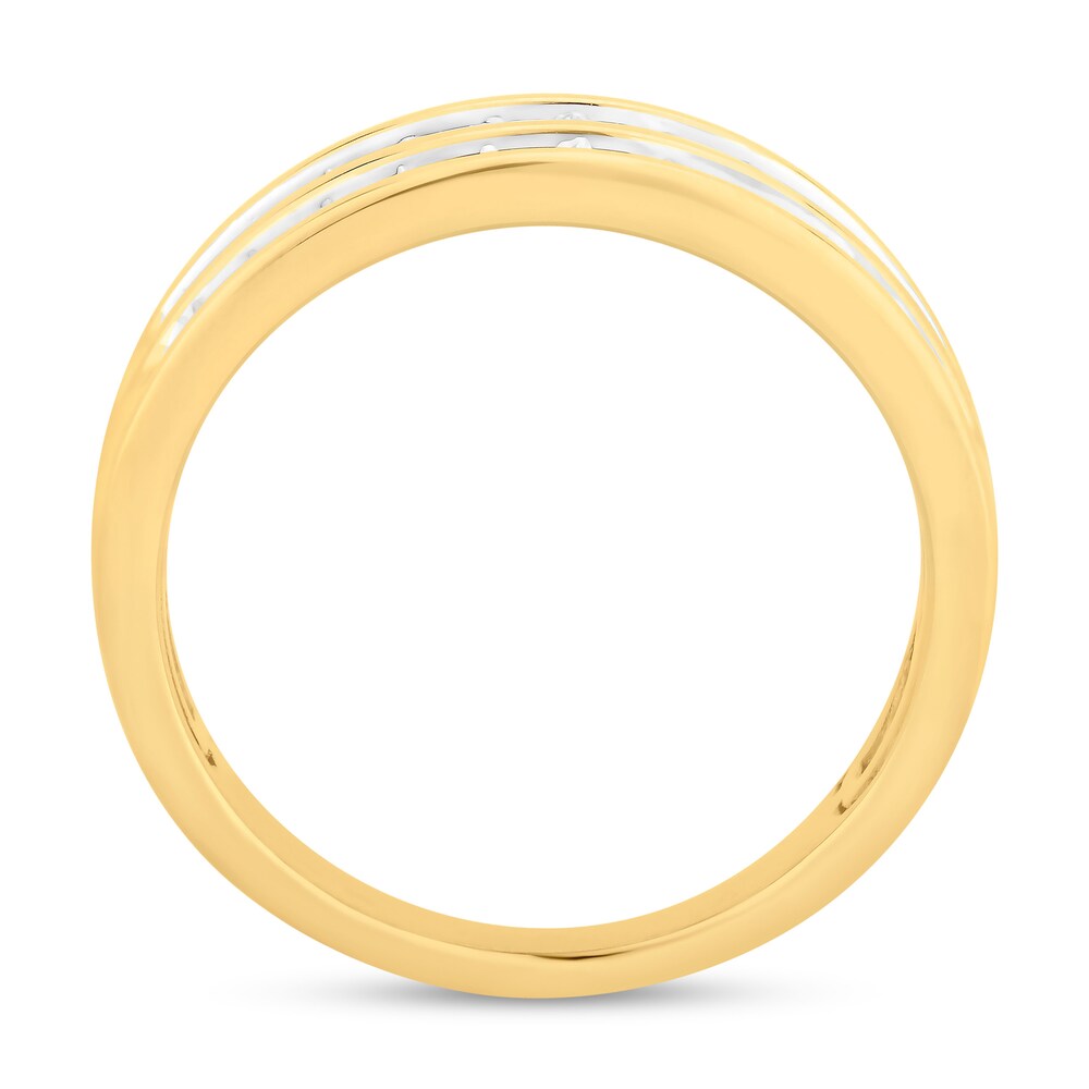 Diamond Double Band Ring 1/2 ct tw Round 14K Yellow Gold NHQ9XVdy