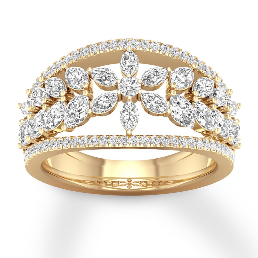 Diamond Ring 1-1/4 ct tw Marquise/Round 14K Yellow Gold Nd4w0aqX