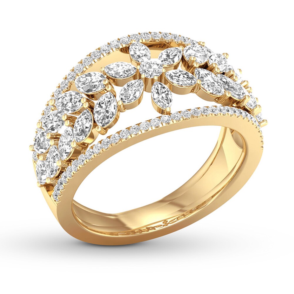 Diamond Ring 1-1/4 ct tw Marquise/Round 14K Yellow Gold Nd4w0aqX