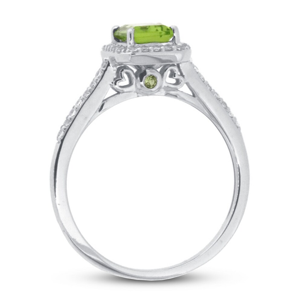 Peridot & White Topaz Ring 10K White Gold OHBsiAX7