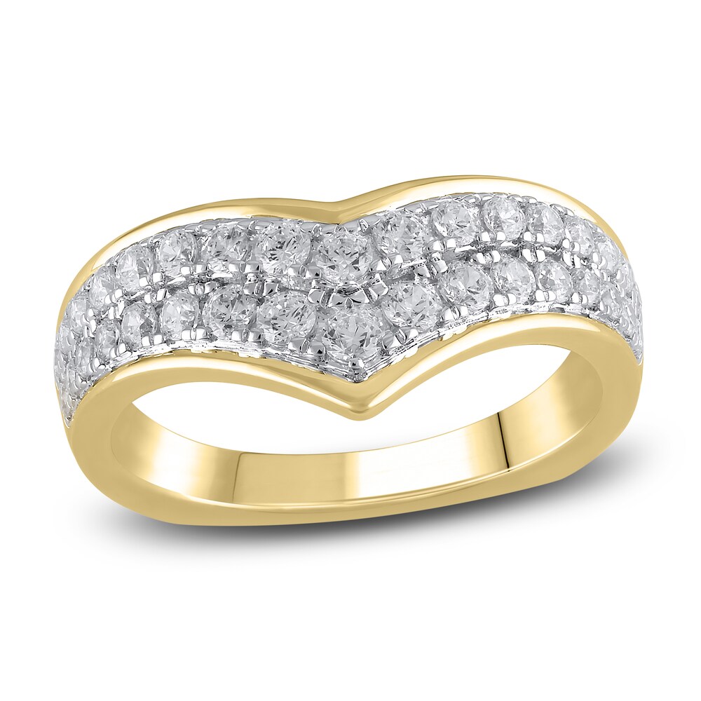 Hearts Desire Diamond Anniversary Band 3/4 ct tw Round 18K Yellow Gold OKGrhu6E [OKGrhu6E]