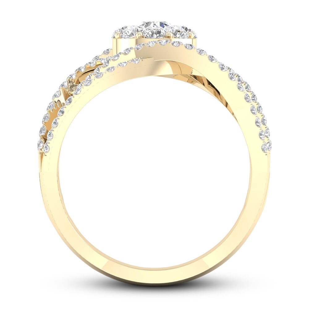 Diamond Ring 1 ct tw Round 14K Yellow Gold OPHRdTG5