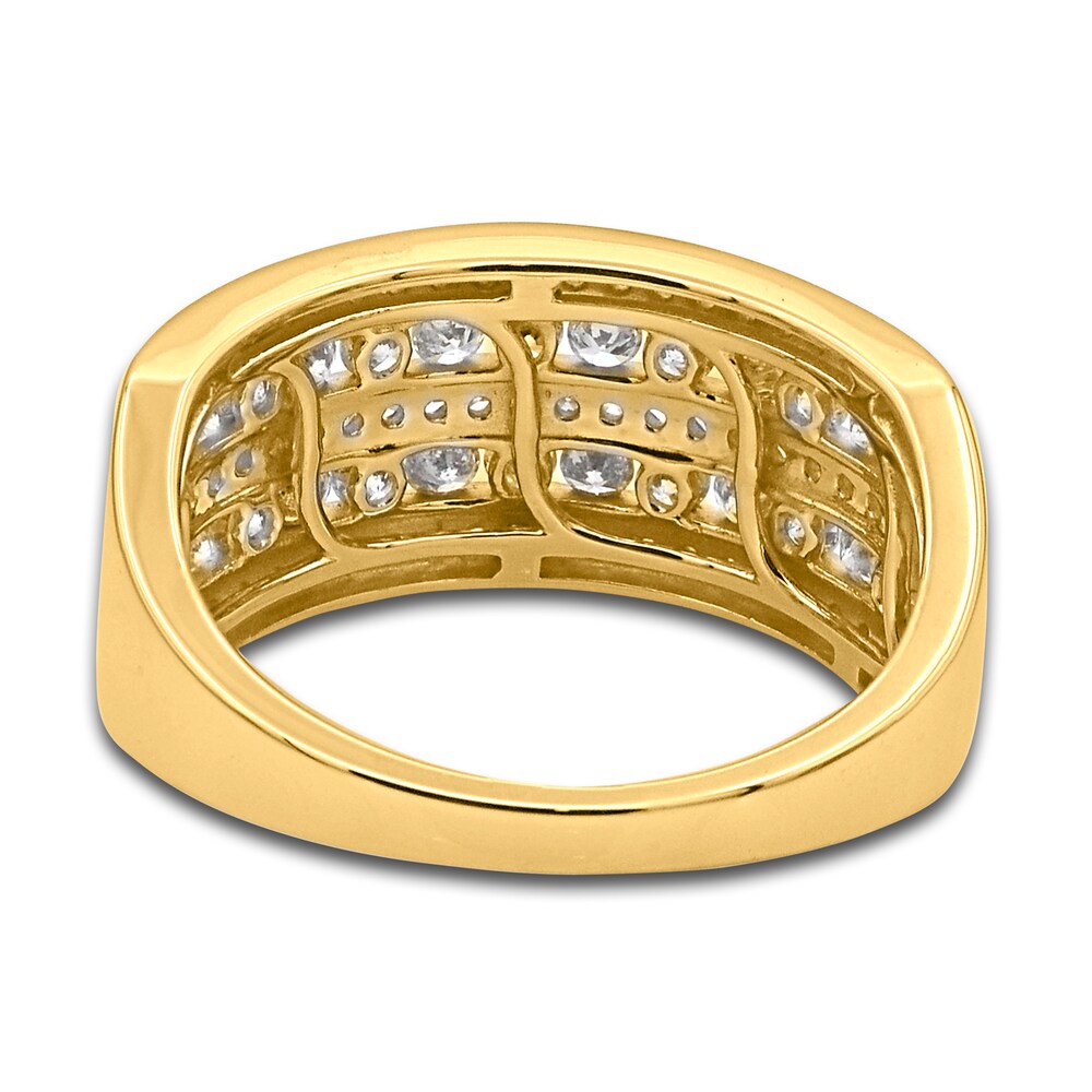 Diamond 5-Row Anniversary Band 1 ct tw Round 14K Yellow Gold OVWiyT72