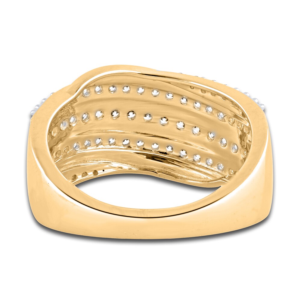 Diamond Wave Anniversary Band 1/2 ct tw Round 14K Yellow Gold OWd8HPDs