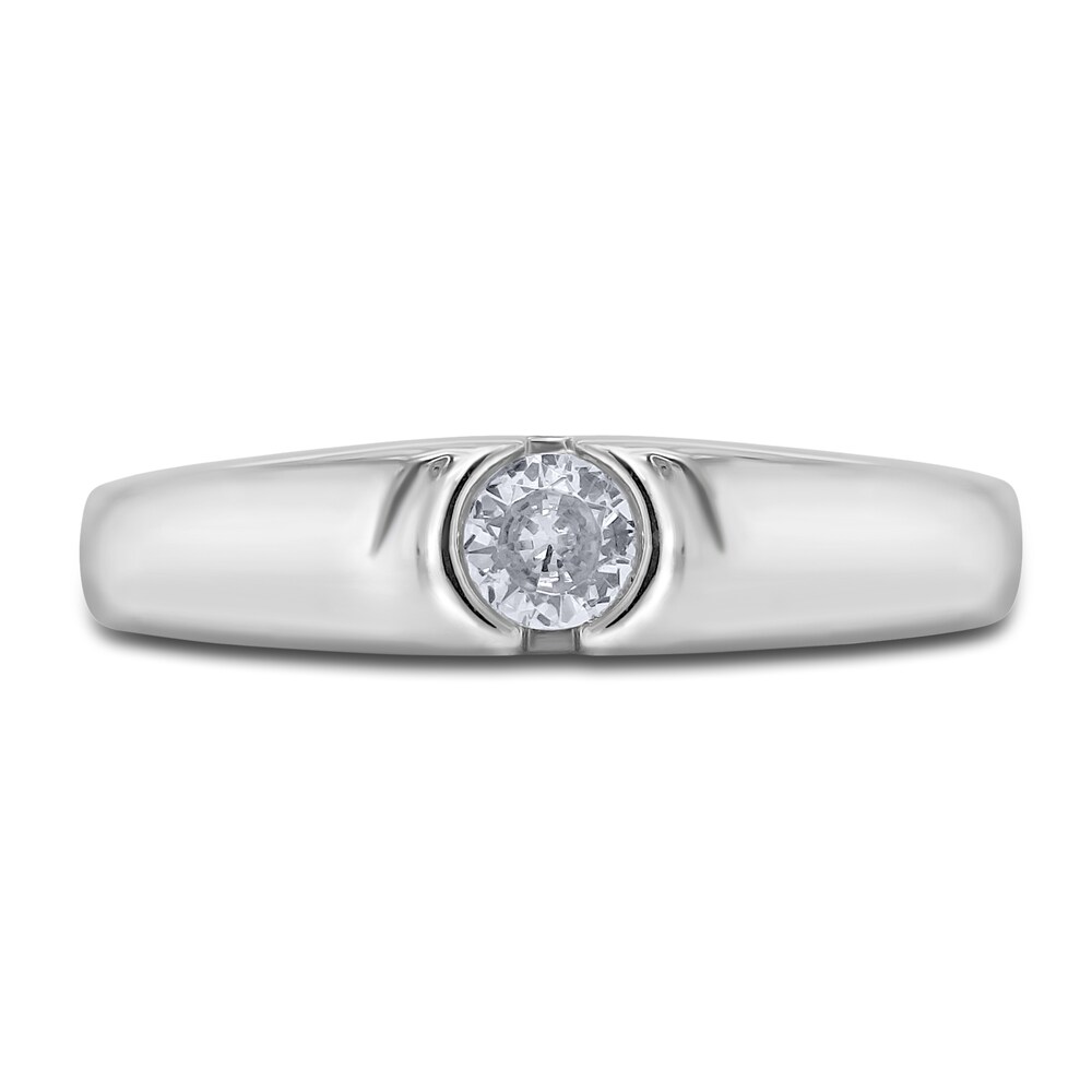 Men\'s Diamond Anniversary Ring 1/4 ct tw Round 14K White Gold OddMzSKZ