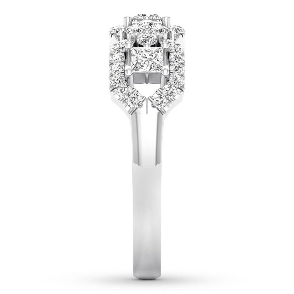 Diamond Anniversary Band 3/4 ct tw Princess/Round 14K White Gold Odh8akOn