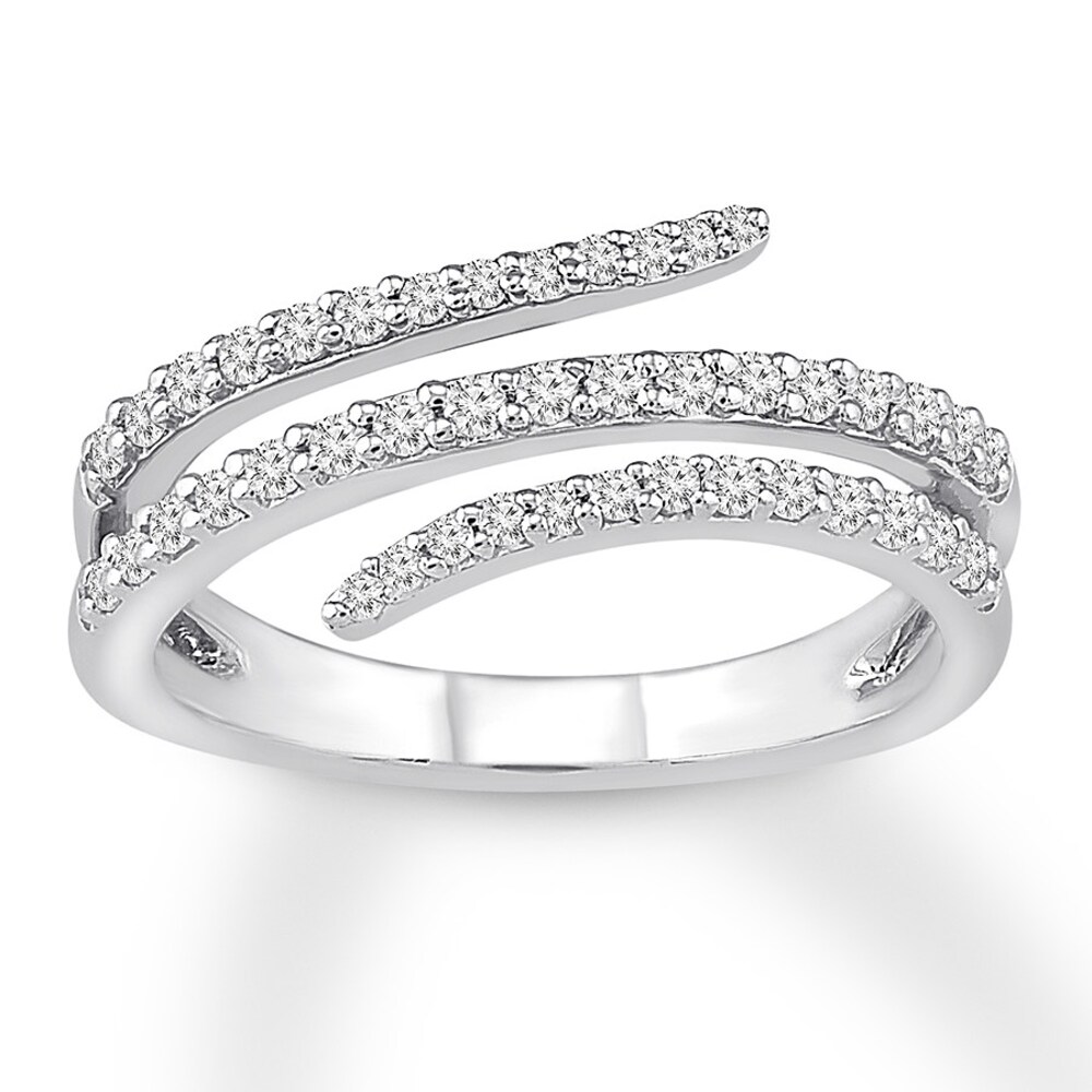 Diamond Ring 1/3 carat tw Round 10K White Gold Of4o8viQ [Of4o8viQ]