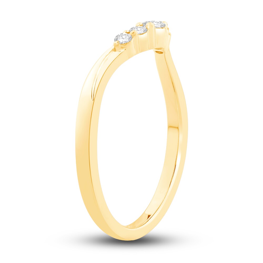 Diamond Anniversary Ring 1/6 ct tw Round 14K Yellow Gold OvbrFOr1