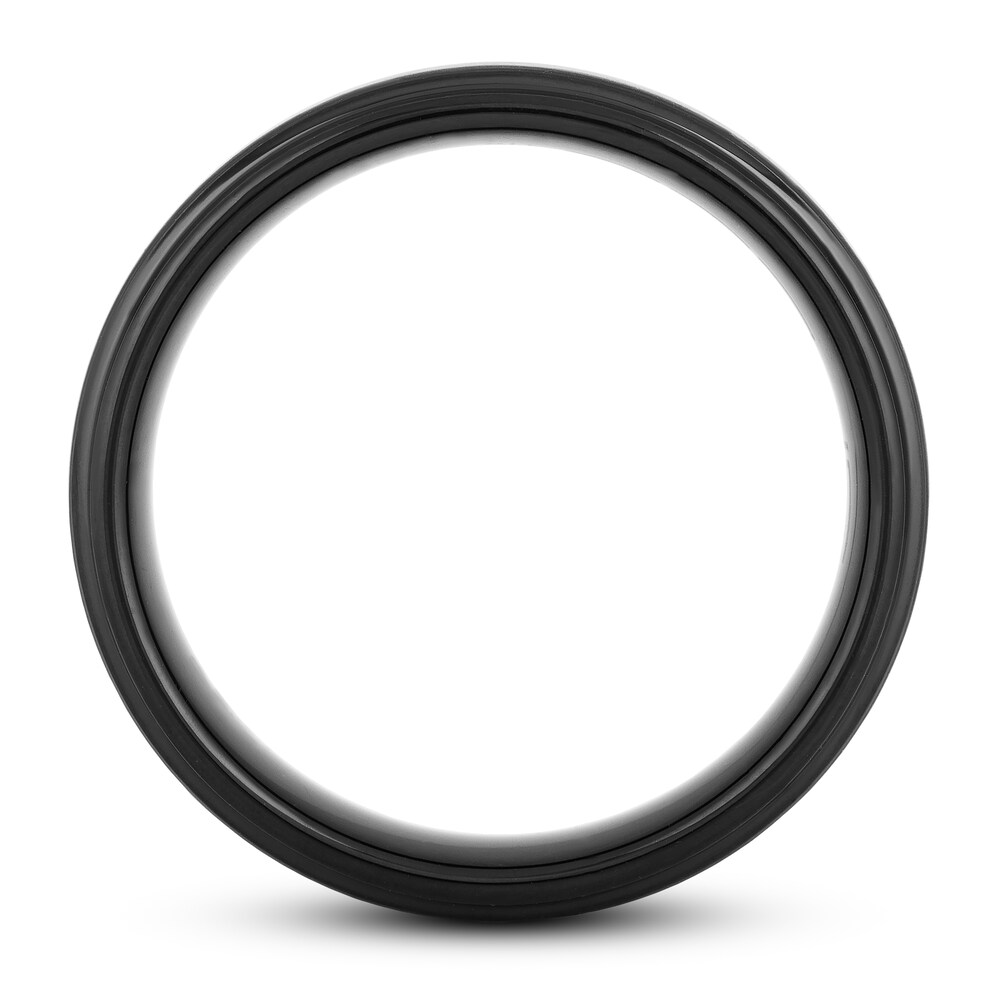 6mm Wedding Band Black Tungsten Carbide P0JlrbqV