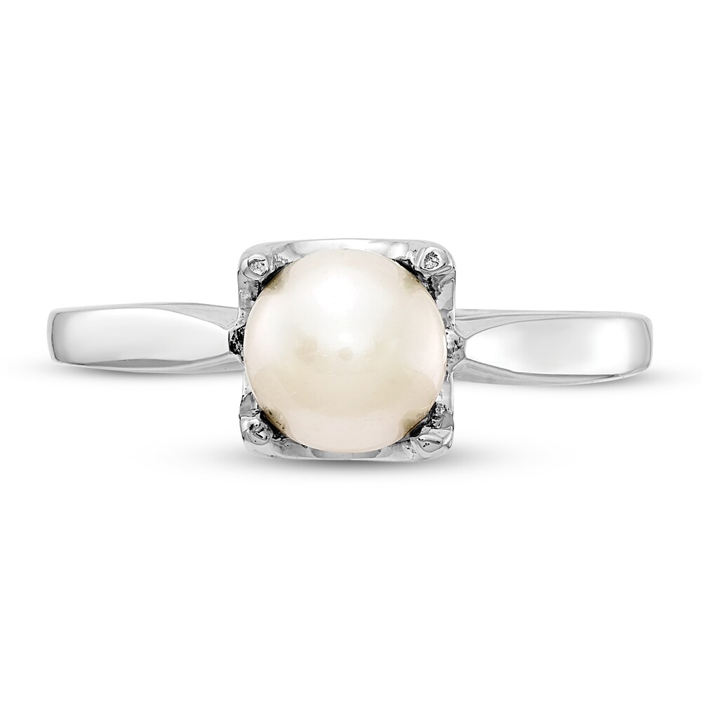 Cultured Freshwater Pearl Ring 14K White Gold PKhyxIt2