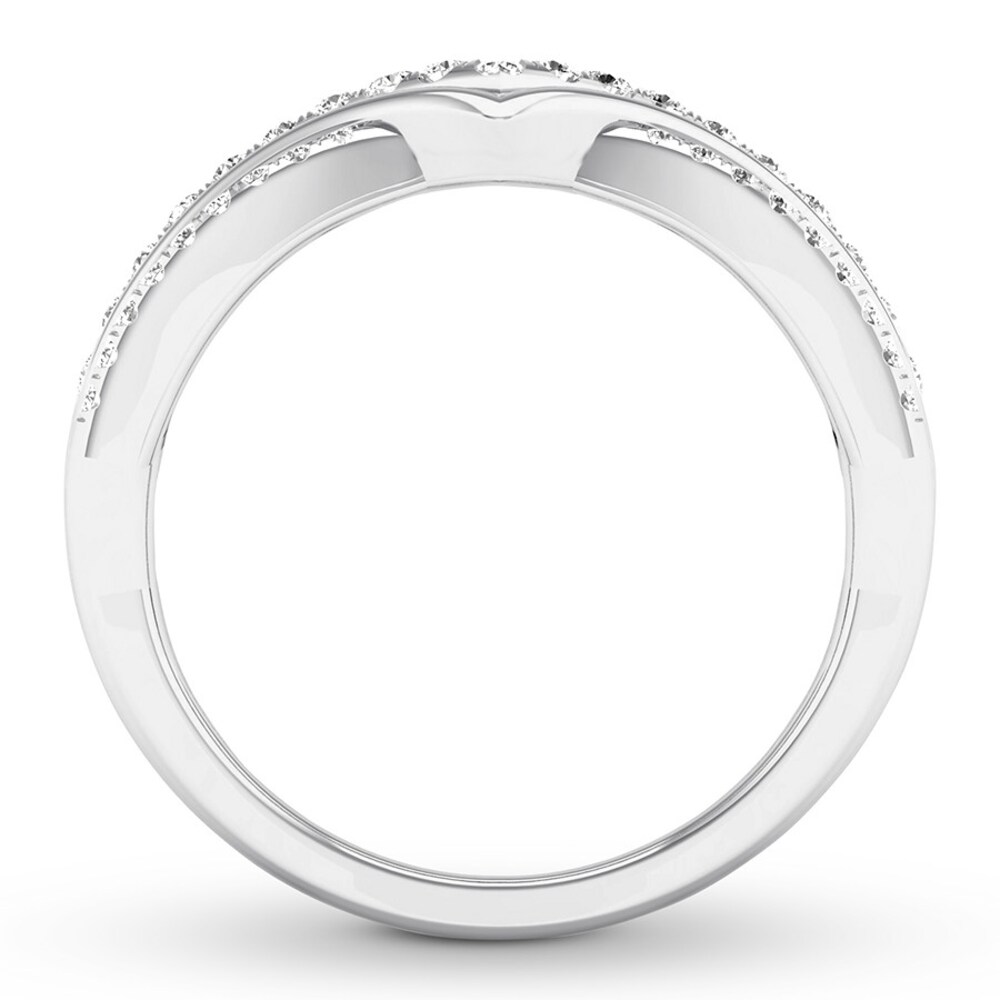 Diamond Contour Ring 1/3 carat tw Round 10K White Gold PVOcOS6b