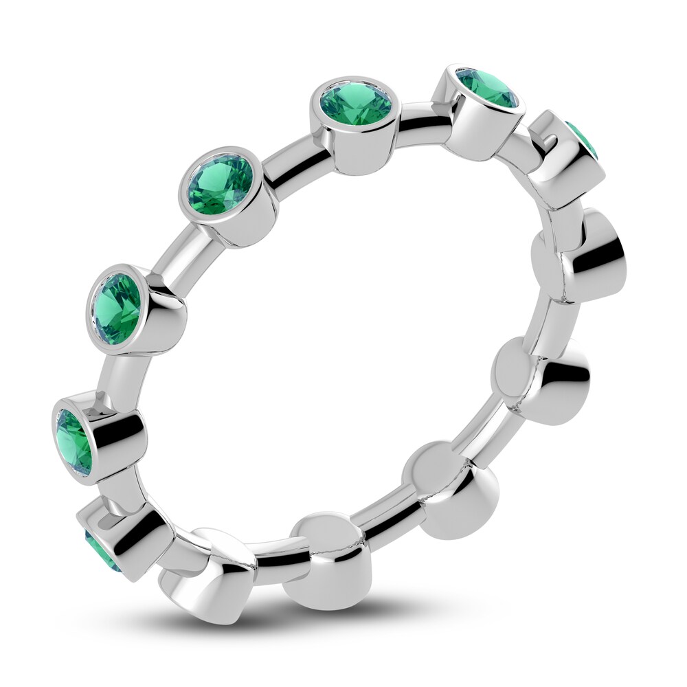 Juliette Maison Natural Emerald Ring 10K White Gold PflElx82