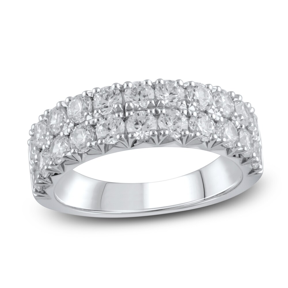 Lab-Created Diamond Anniversary Band 2 ct tw Round 14K White Gold PohLbGUP