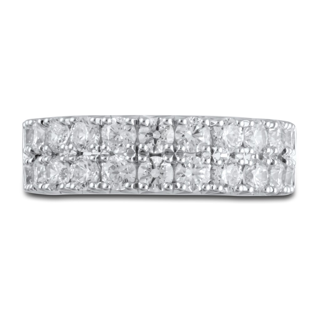 Lab-Created Diamond Anniversary Band 2 ct tw Round 14K White Gold PohLbGUP