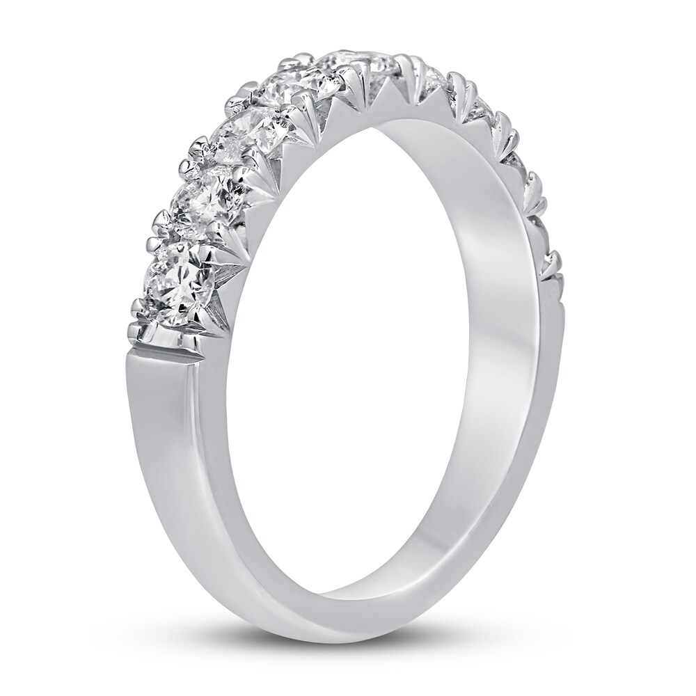 Diamond Anniversary Ring 1 ct tw Round 14K White Gold PtJAehAW