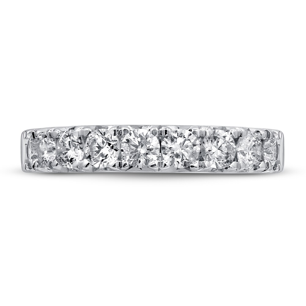 Diamond Anniversary Ring 1 ct tw Round 14K White Gold PtJAehAW