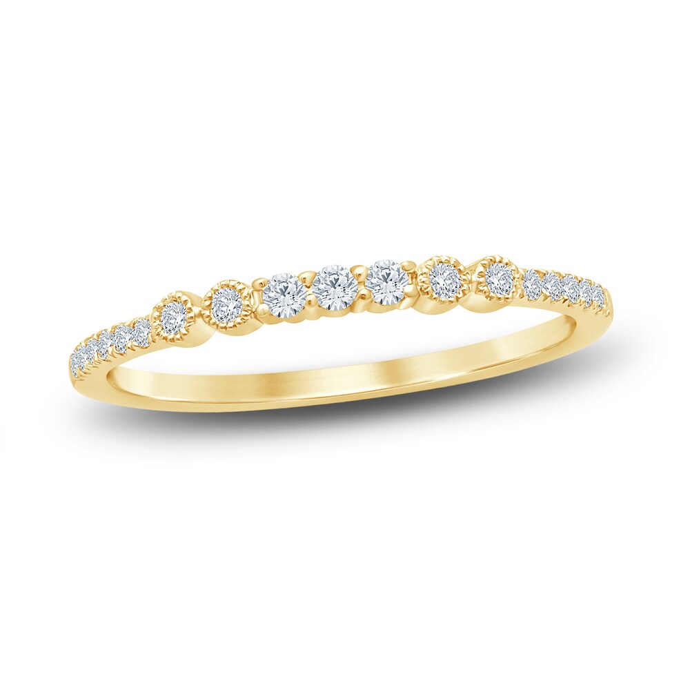 Diamond Stackable Ring 1/6 ct tw Round 14K Yellow Gold QbI6EsdK [QbI6EsdK]