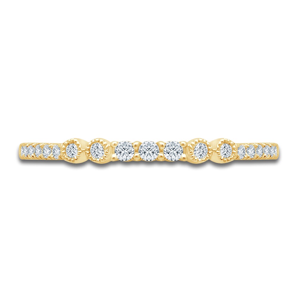 Diamond Stackable Ring 1/6 ct tw Round 14K Yellow Gold QbI6EsdK