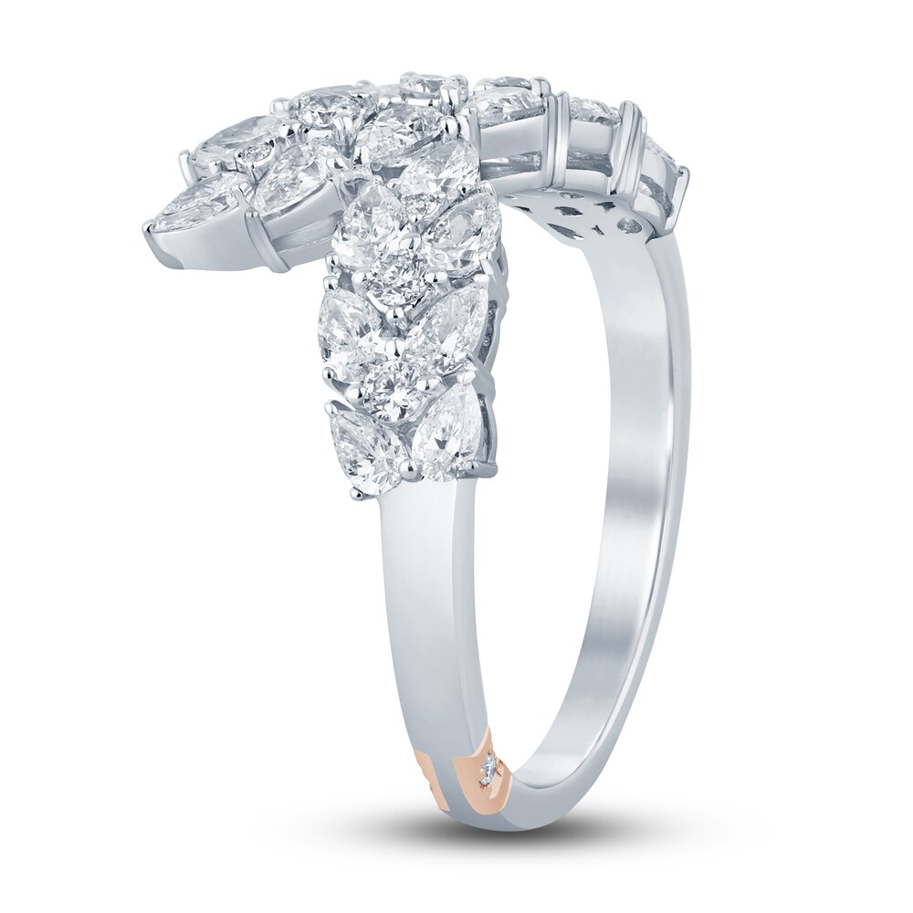 Pnina Tornai Diamond Ring 1-1/4 ct tw Round/Pear 14K White Gold QtIyYPhd