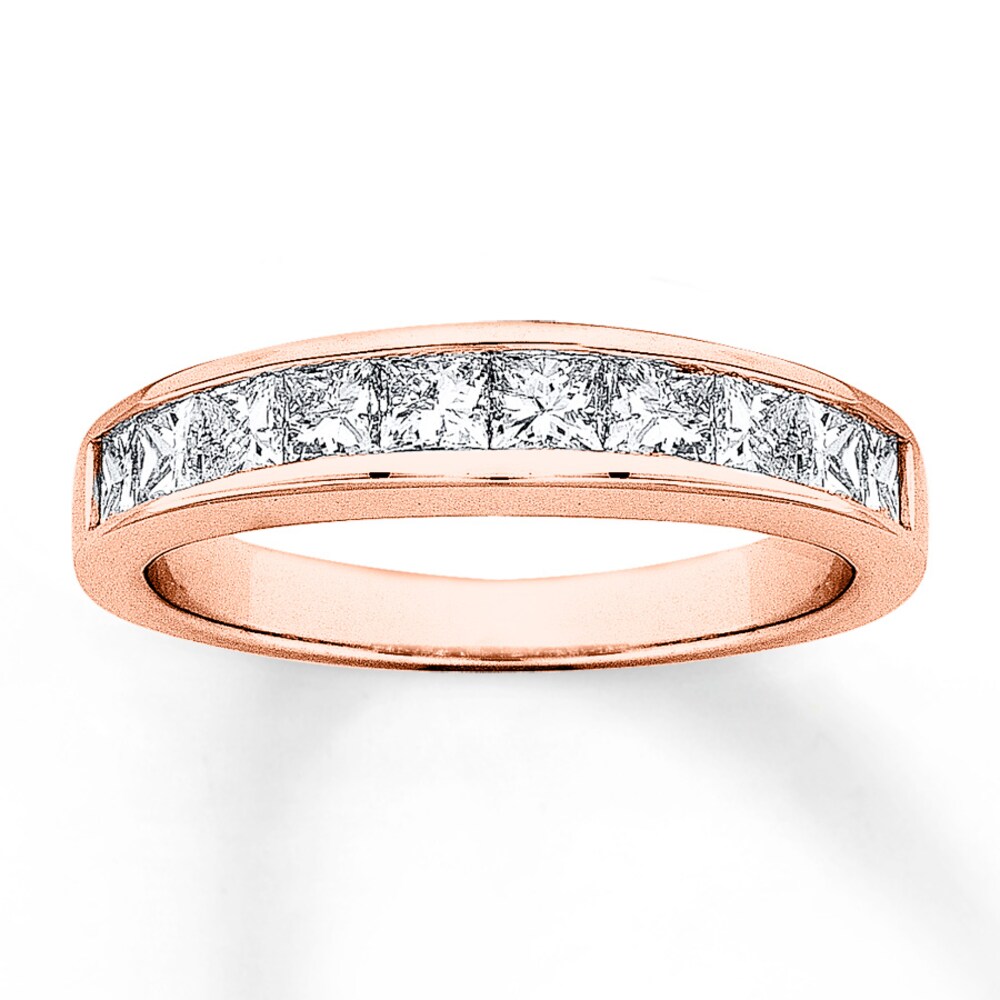 Diamond Anniversary Band 1/2 ct tw Princess-cut 14K Rose Gold R1TAkWi6