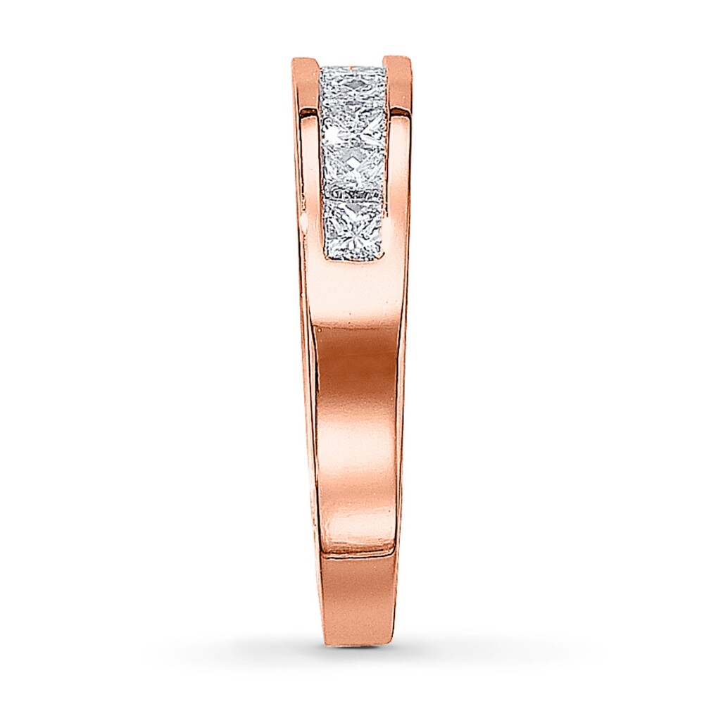 Diamond Anniversary Band 1/2 ct tw Princess-cut 14K Rose Gold R1TAkWi6