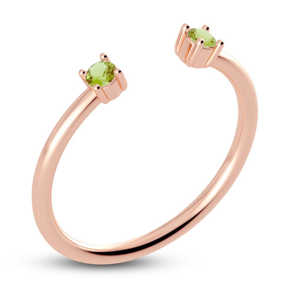 Juliette Maison Natural Peridot Cuff Ring 10K Rose Gold R1fLftlS