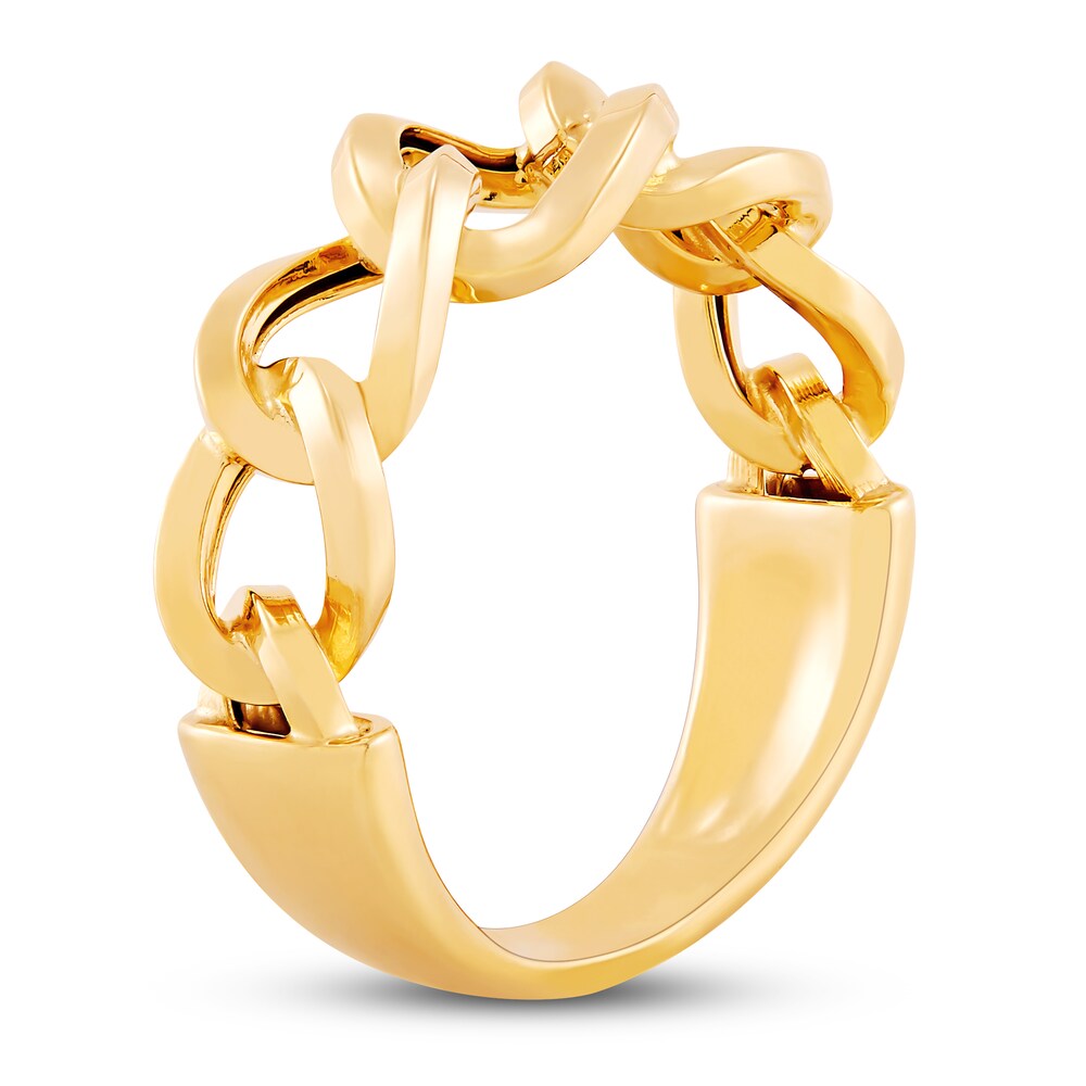 Italia D\'Oro Chain Link Ring 14K Yellow Gold RUlcURu9