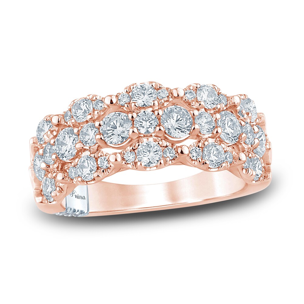 Pnina Tornai Lab-Created Diamond Anniversary Band 1-3/4 ct tw Round 14K Rose Gold RZnNpkpL