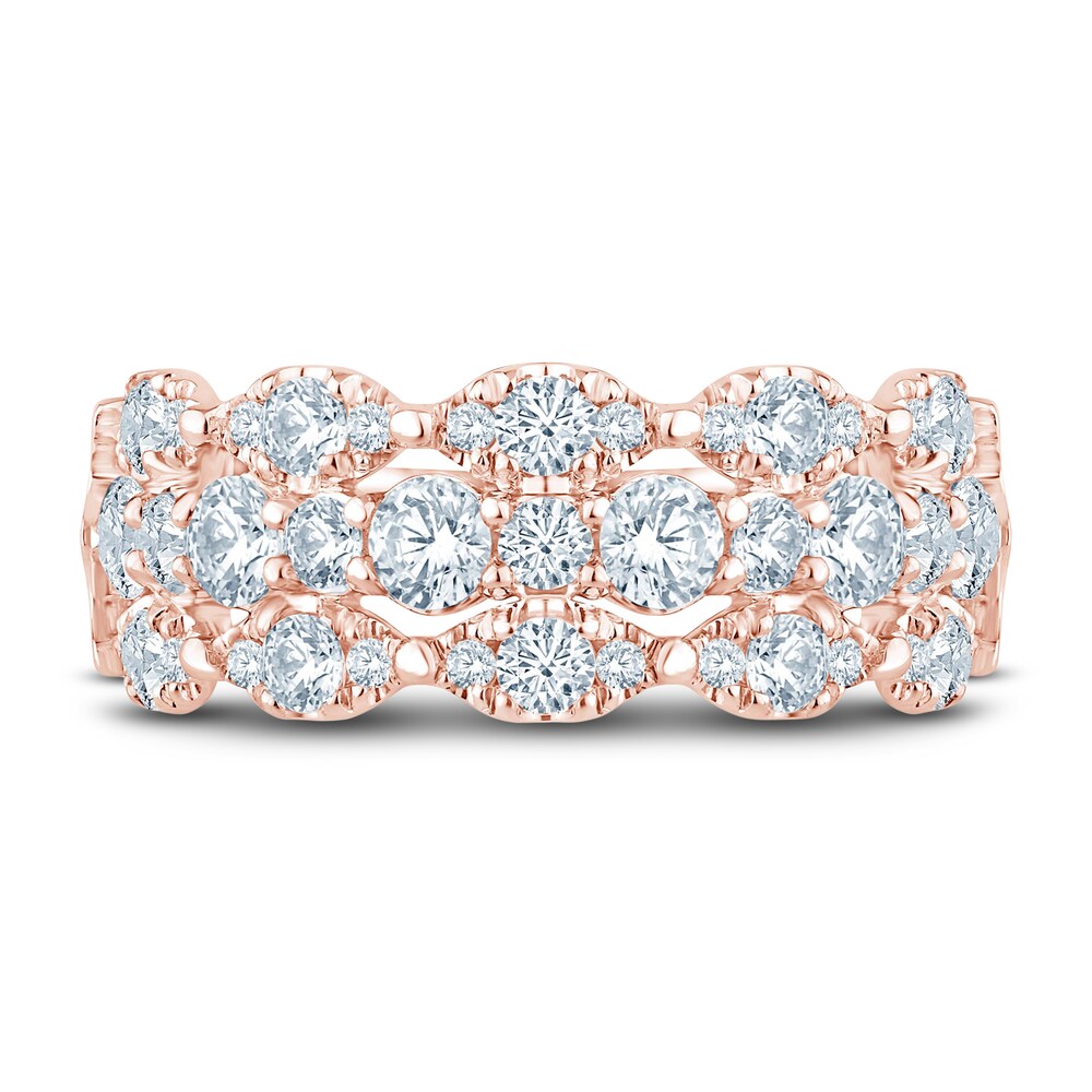 Pnina Tornai Lab-Created Diamond Anniversary Band 1-3/4 ct tw Round 14K Rose Gold RZnNpkpL