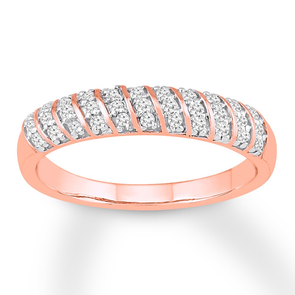 Diamond Ring 1/5 ct tw Round 10K Rose Gold RZtBfwJ9