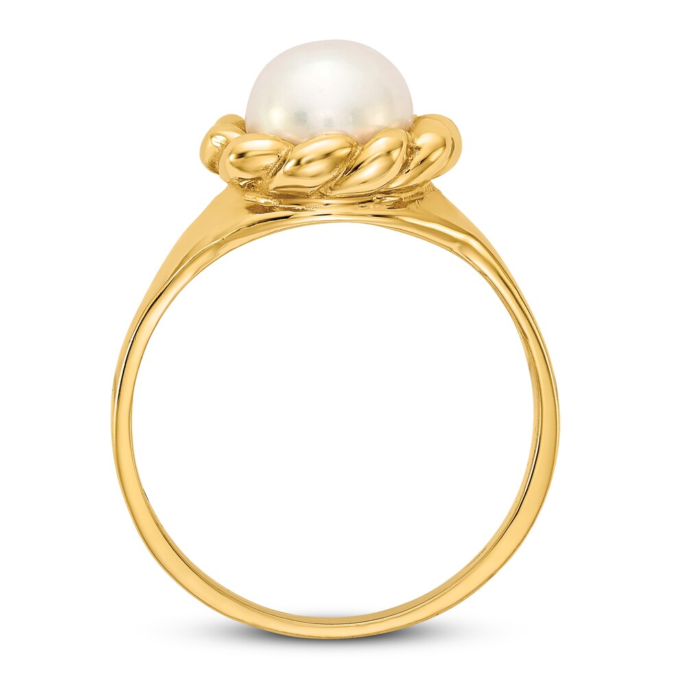 Cultured Freshwater Pearl Ring 14K Yellow Gold RzkDqmlk