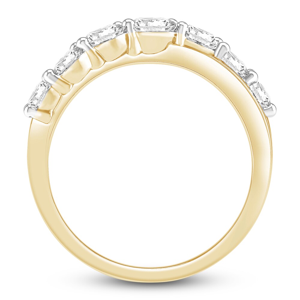 Lab-Created Diamond Ring 1-1/2 ct tw Round 14K Yellow Gold S76jyRx4