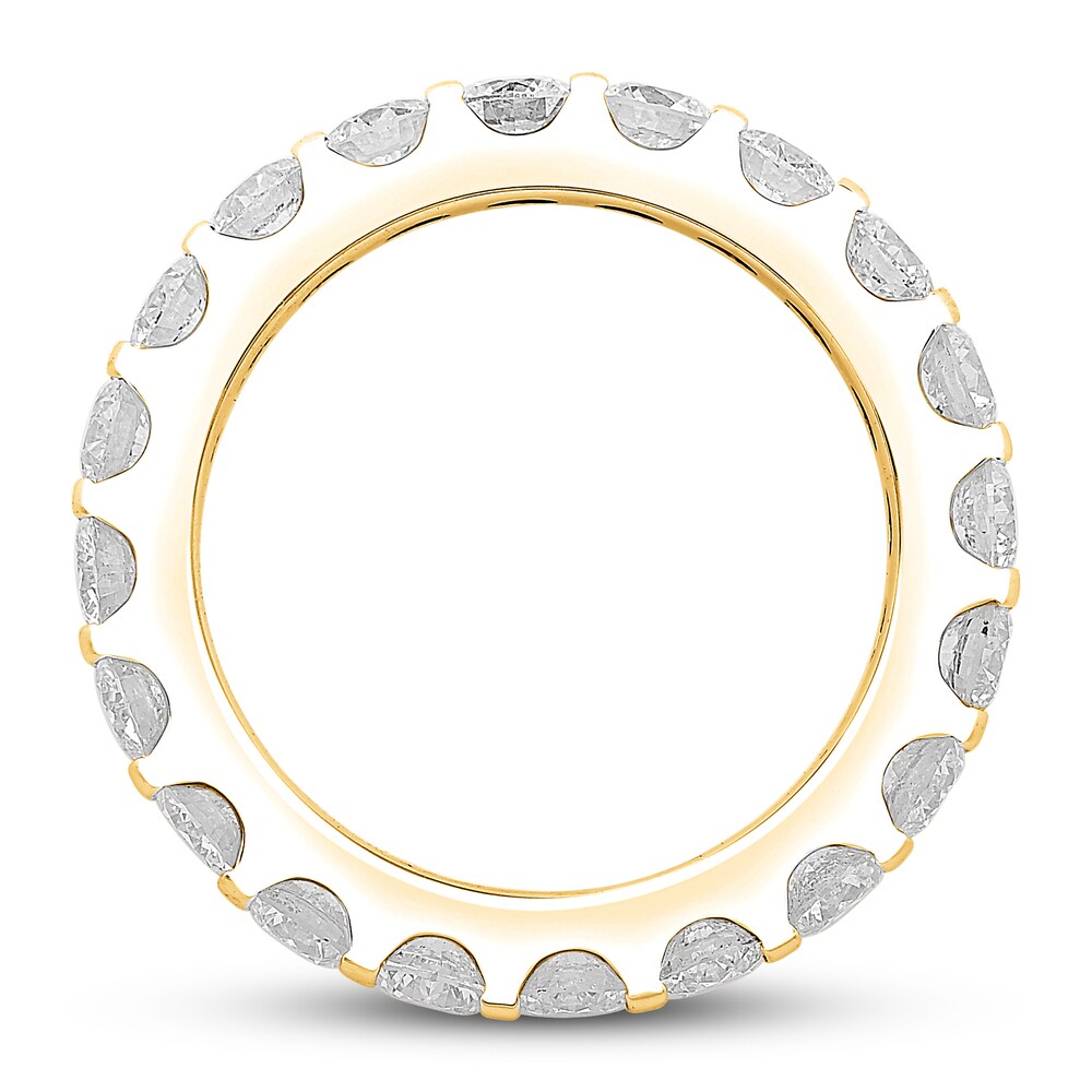 Diamond Eternity Band 3 ct tw Round 14K Yellow Gold S7oX91Ab