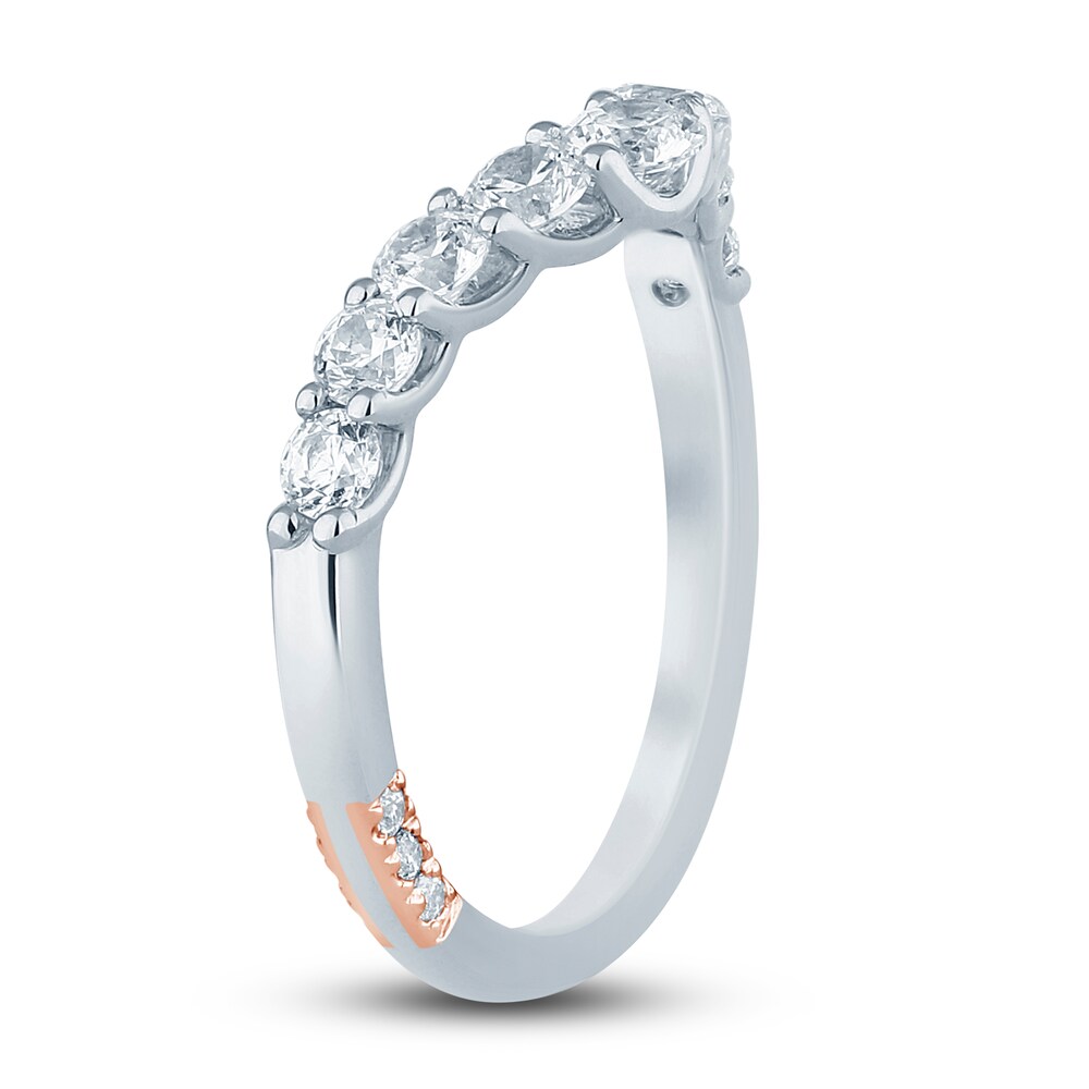 Pnina Tornai Lab-Created Diamond Contour Anniversary Band 1 ct tw Round 14K White Gold SGVuzKa1