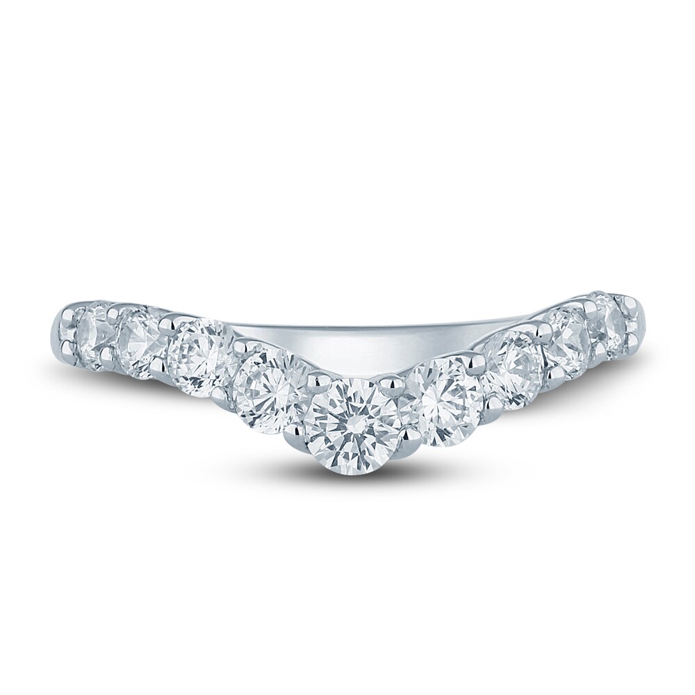 Pnina Tornai Lab-Created Diamond Contour Anniversary Band 1 ct tw Round 14K White Gold SGVuzKa1