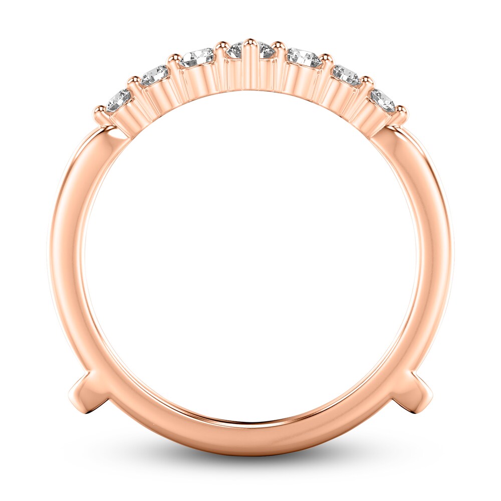 Diamond Chevron Enhancer Ring 1/2 ct tw Round 14K Rose Gold SUaFam8K