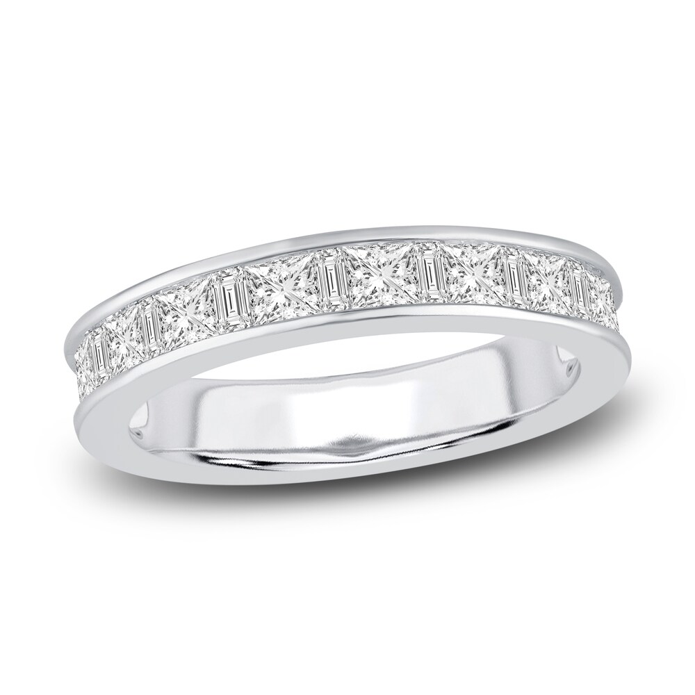 Diamond Eternity Band 2 ct tw Princess/Baguette 14K White Gold SqdjUWYd