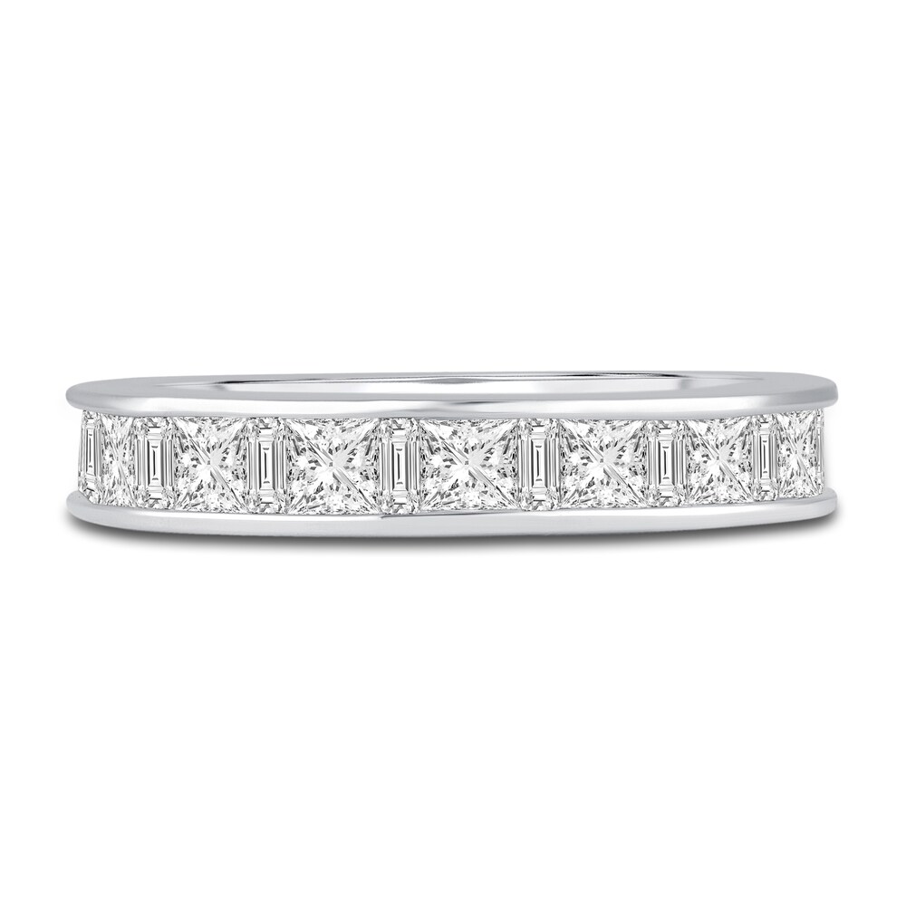 Diamond Eternity Band 2 ct tw Princess/Baguette 14K White Gold SqdjUWYd