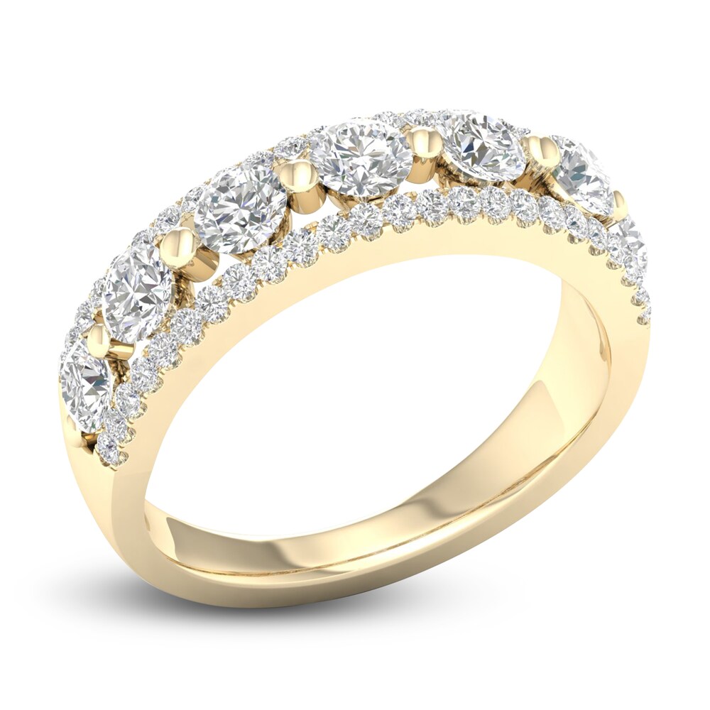 Diamond Anniversary Band 7/8 ct tw Round 14K Yellow Gold SsF7drDa