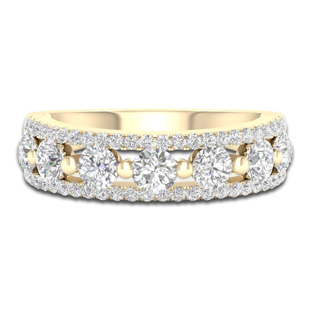 Diamond Anniversary Band 7/8 ct tw Round 14K Yellow Gold SsF7drDa