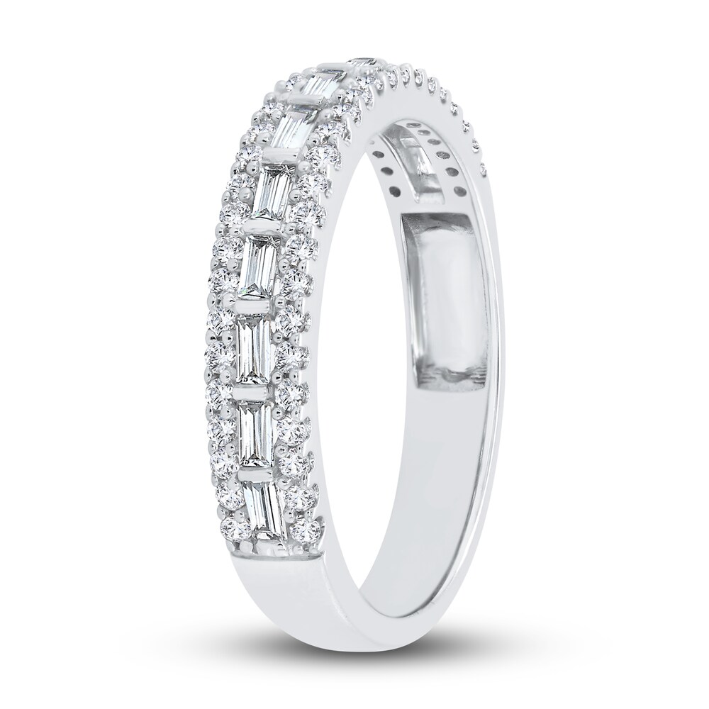 Diamond Ring 1/2 ct tw Baguette/Round 10K White Gold SuYLPPOJ