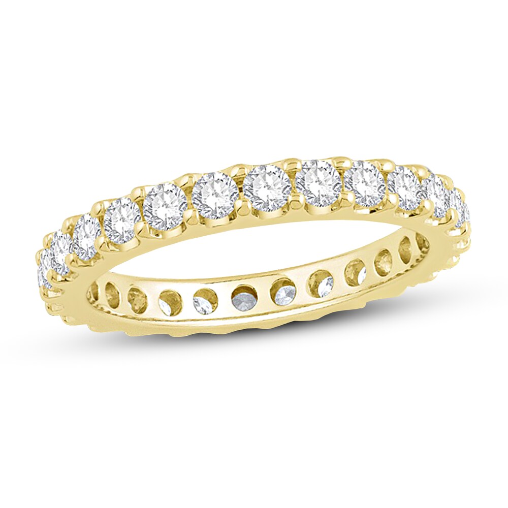 Diamond Eternity Band 1 1/2 ct tw Round 14K Yellow Gold Sxtru8mD